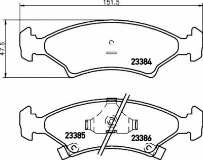 HELLA PAGID 8db355008241 -  Комплект тормозных колодок, дисковый тормоз